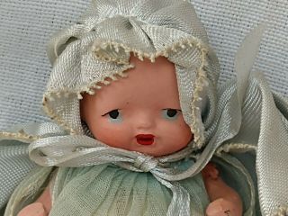 Vintage All Bisque Nancy Ann Story Book Doll Hush - a - bye Baby? Open Mouth 2