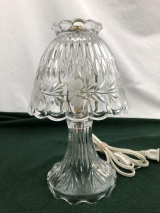 Vintage Princess House " Heritage " Crystal Romance Glass Vanity Table Lamp