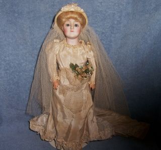 BEAUTY Antique German Bisque J.  D.  K.  Kestner Doll GIBSON GIRL LADY BRIDE 2
