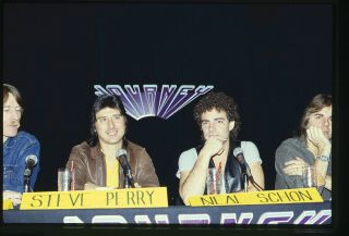 Journey Steve Perry Neal Schon Vintage Press Conference Transparency