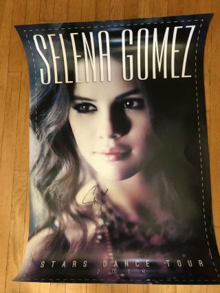 Selena Gomez Stars Dance Tour Promo Poster Autographed