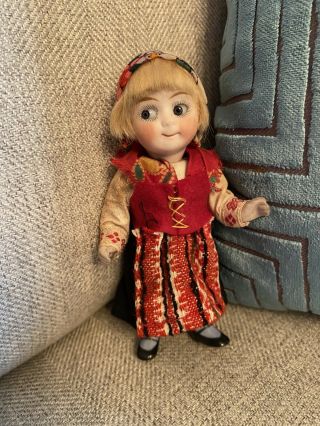 Antique Darling 5” All Bisque Kestner 292 Googly Character Doll All