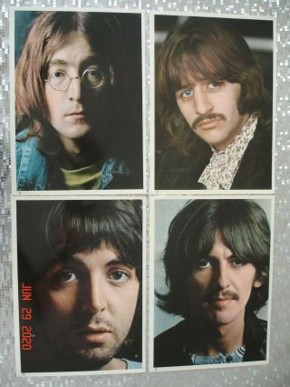 The Beatles White Album Vintage Photographic Images Glossy Cardstock