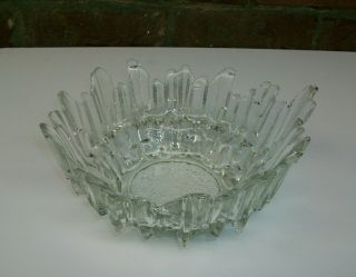 Mid Century Modern Scandinavian Art Glass Bowl Wirkkala Humppila Finland Iceberg