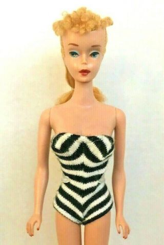 GORGEOUS 3/4 Transitional Blonde Vintage Ponytail Barbie NM ALL ORIG W/ORIG SS 2