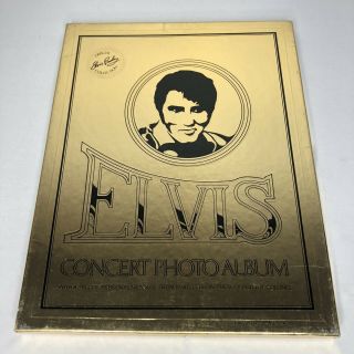 Vintage Elvis Presley Concert Photo Album 1977 Boxcar Enterprises In Gold Box