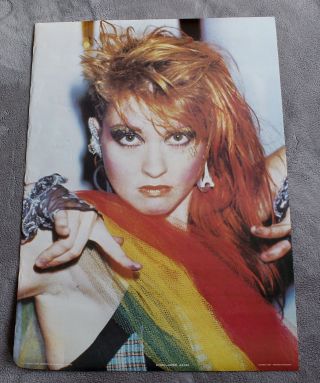 Cyndi Lauper 1984 Bridge Close England Music Anabas Poster Aa163 Rare Uk Ex C8