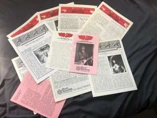 Vinnie Vincent Invasion/kiss All 10 Fan Club Newsletters Rare