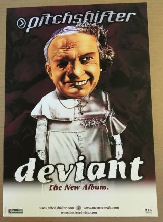 Pitchshifter Rare 2000 Promo Poster For Deviant Cd Usa 11 X 16 Never Displayed