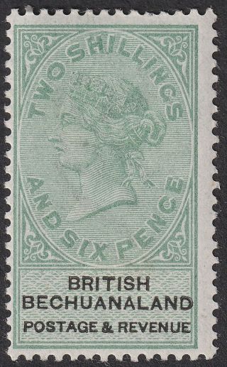 British Bechuanaland 1888 Qv 2sh6d Green And Black Sg17 Cat £85