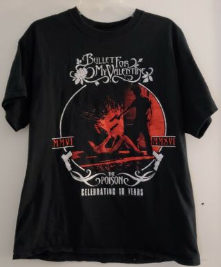 Bullet For My Valentine The Poison Anniversary T - Shirt Size Large