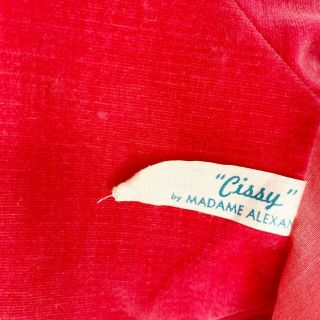 RARE Vintage Madame Alexander CISSY Rose Velvet Coat from 1955 3