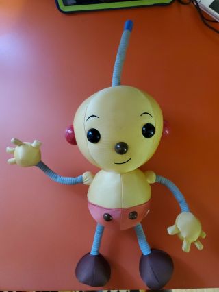 Vintage Mattel Rolie Polie Olie Plush Doll Yellow Robot Stuffed Doll Animal 19 "