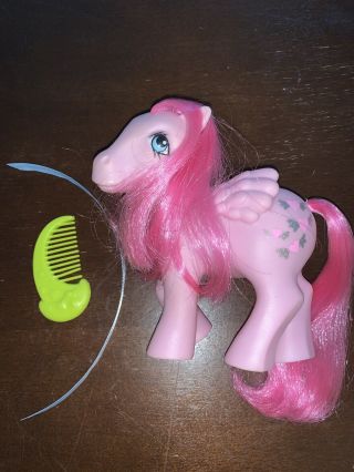 Vintage My Little Pony 1984 G1 Pegasus Heart Throb With Ribbon & Comb By Hasbro