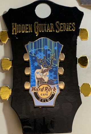 Hard Rock Cafe Oslo 2018 Hidden Guitar Series Pin Guitar Head Card Le300 100386