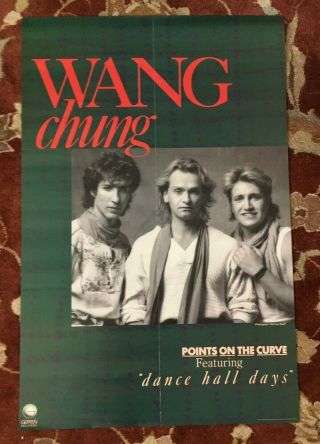 Wang Chung Points On The Curve Rare Promotional Poster From 1984