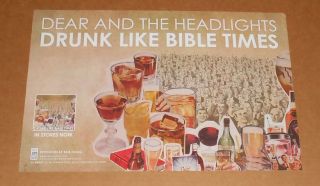 Dear And The Headlights Drunk Like Bible Times Poster 2 - Sided Promo 13x19