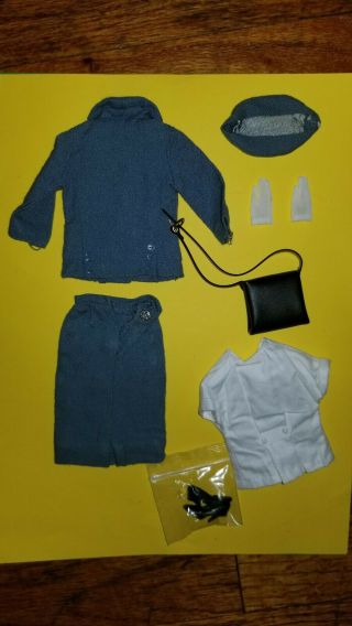 Rare Vintage 1966 American Girl Barbie 1678 Pan Am Airlines Stewardess Outfit 2
