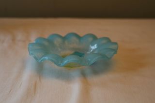 Vintage Art Deco Blue Glass Ash Tray Made In Murano Italy 3