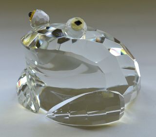 Shannon Crystal Designs Of Ireland Frog Sculpture Hand - Made Crystal By Godinger