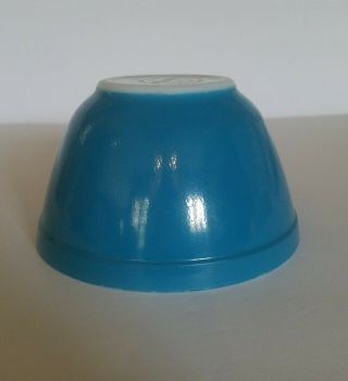 Vtg Pyrex Mixing Small Bowl 401 1 1/2 Pt Turquoise Blue