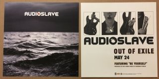 Chris Cornell Audioslave Rare Set Of 2 Double Sided Promo Poster Flat 4 Exile Cd