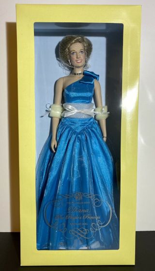 Franklin - Princess Diana Vinyl Portrait Doll Aquamarine Silk Organza Gown
