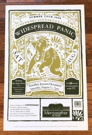 Widespread Panic Rare Concert Poster 2000