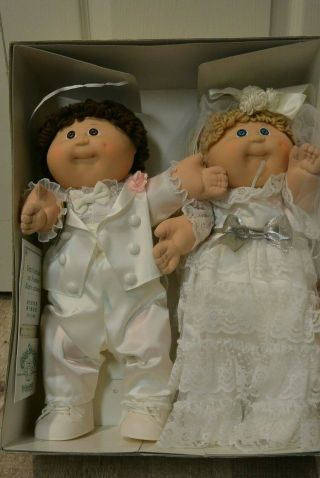 Cabbage Patch Kids Bride & And Groom Dolls Cpk Wedding Couple Set Tsukuda Japan