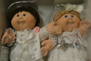 Cabbage Patch Kids Bride & and Groom Dolls CPK Wedding Couple Set Tsukuda Japan 2