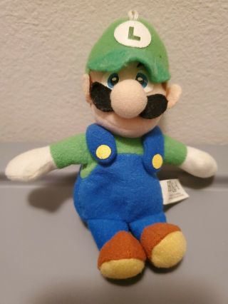 Luigi Small Mini 5 " Plush Toy Bd&a 1997 Nintendo Licensed Mario Bros
