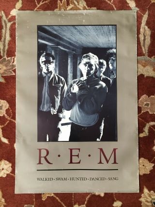 R.  E.  M.  Rare Commercial Poster From 1986 Rem