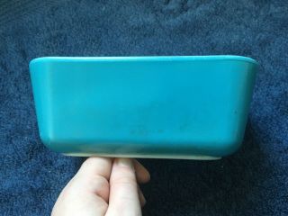Vintage Pyrex Refrigerator Storage Dish Robins Egg Blue Turquoise 502 - B
