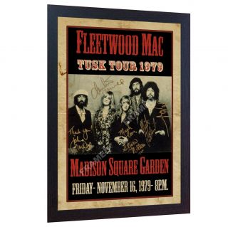 Fleetwood Mac Art Print Concert Poster Old Vintage Signed Framed
