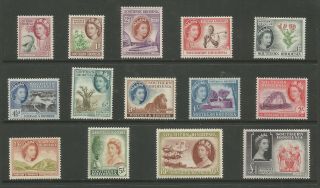 Southern Rhodesia Sg78 - 91 The 1953 Qe2 Set Of 14 Fresh Mounted Cat £90
