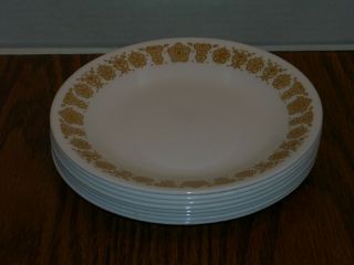 Set Of 8 Vintage Corelle Corning " Butterfly Gold " Bread & Butter Plates Retro