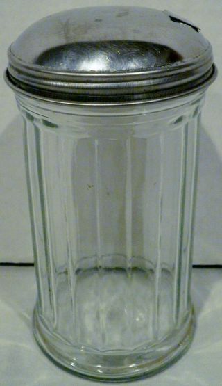 Vintage Gemco Ribbed Glass Sugar Shaker Dispenser