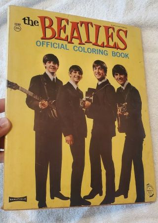 1964 The Beatles Official Coloring Book W B&w Photos Saalfield Pub.