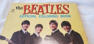 1964 THE BEATLES OFFICIAL COLORING BOOK w B&W PHOTOS SAALFIELD PUB. 2