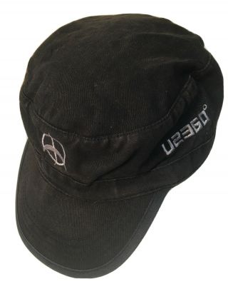 U2 Rock Band 360 Degrees Tour Womens Small Black Adjustable Military Cap Hat