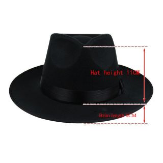 Michael Jackson Billie Jean Style Black Fedora Hat Cosplay Mj Cap Black Xmas