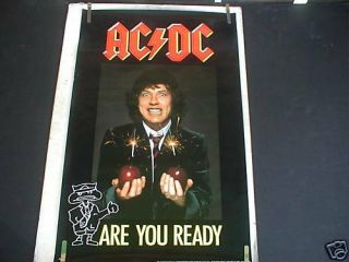 Rare Ac/dc Are You Ready 1990 Vintage Music Poster