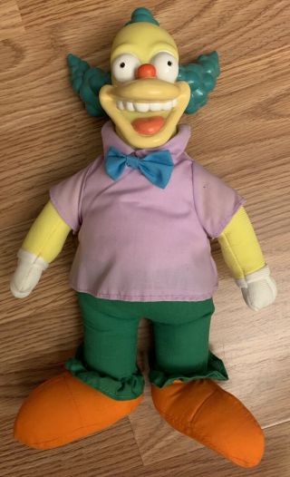 Extremely Rare Vintage Simpsons Krusty The Clown Doll 1993 Play - By - Play