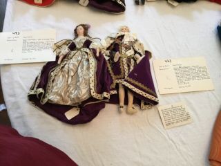 Vintage Liberty Of London Cloth Dolls King George Iii And Charlotte