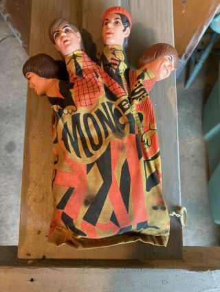Vintage 1966 The Monkees Tv Show Rock Band Talking Hand Puppet Mattel Non Workin