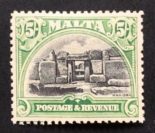 Malta George V 1930 5/ - Black & Green M/mint Sg 208.  (cat £55)