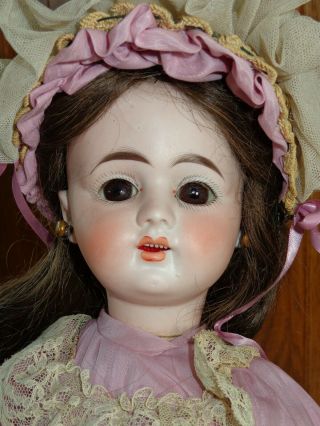Antique French Bisque Walking Doll Bebe Peabelly Walker Body