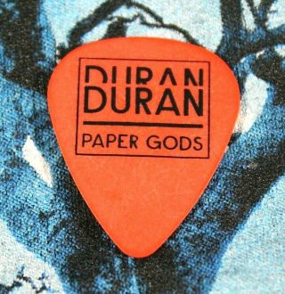 Duran Duran // John Taylor 2014 Paper Gods Tour Guitar Pick // Orange/black