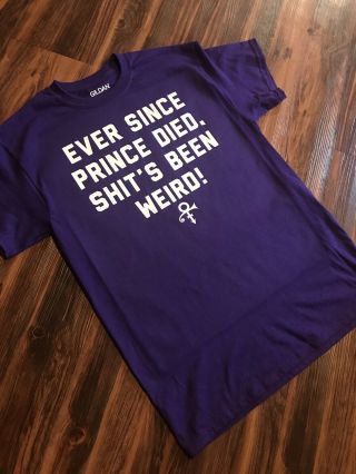 Ever Since Prince Died T - Shirt Size Large Purple Rain