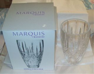 Vintage Marquis By Waterford Sparkle 9 " Vase/mad In Germany/mint